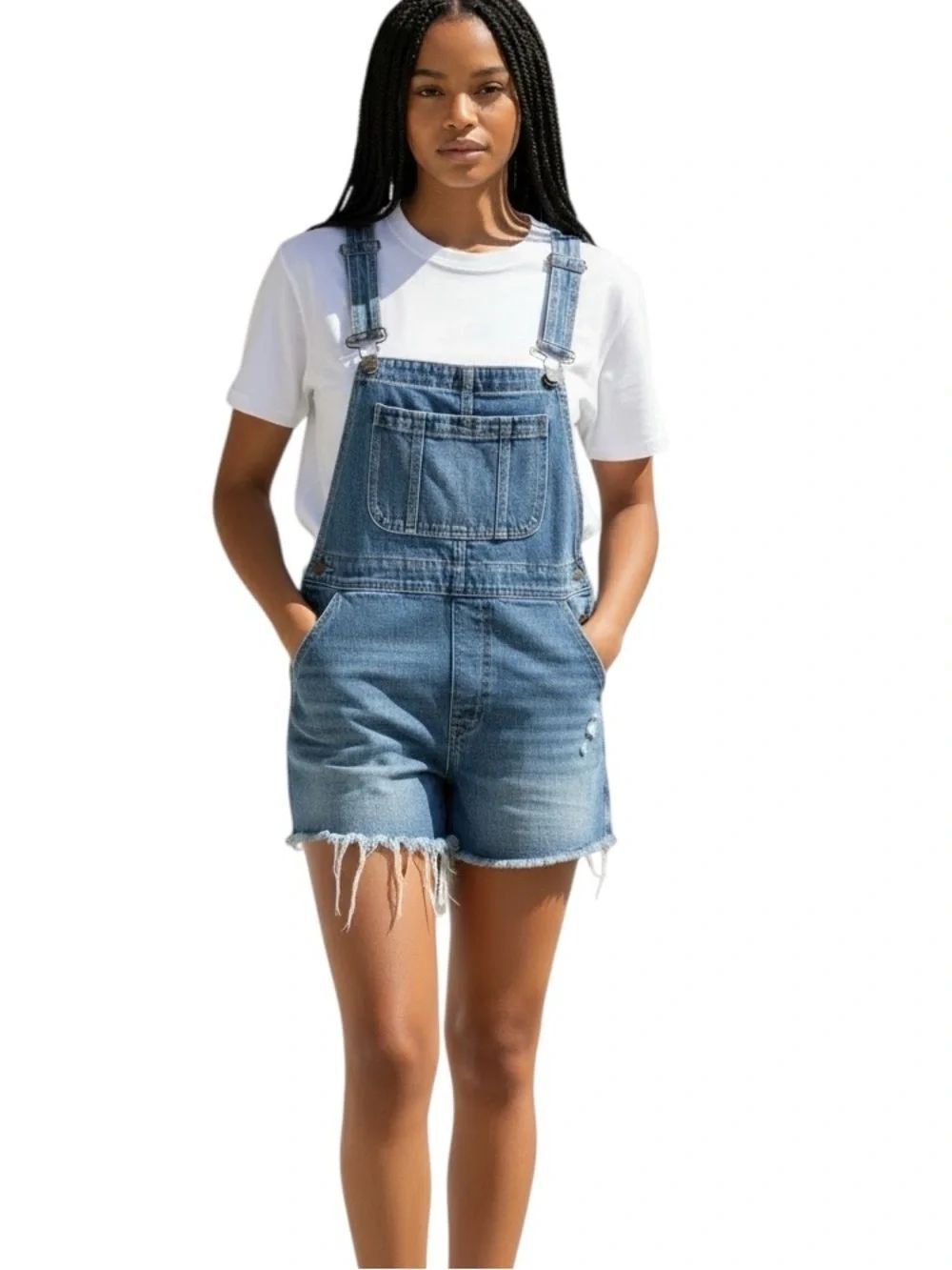Abercrombie and Fitch Denim Short Overalls -Blue size medium